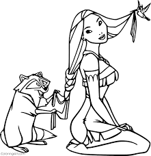 We have found 36 comb coloring page clipart images. Meeko And Flit Help Pocahontas Comb Her Hair Coloring Page Coloringall
