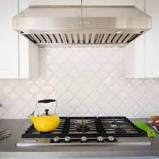 Check out morning fog arabesque backsplash tile from msi stone. Beveled Arabesque Tile Glossy White Design Ideas