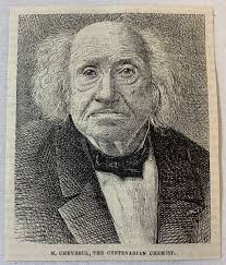 1887 magazine engraving~ MICHEL EUGENE CHEVREUL