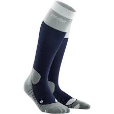 Cep Hiking Light Merino Compression Socks For Women Marineblue Grey Bike24