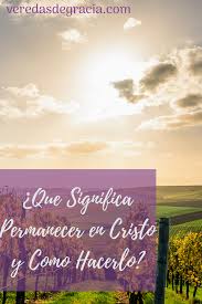 Que Significa Permanecer En Cristo Y Como Hacerlo Identidad En Cristo Gracia Significado Escrituras De La Biblia