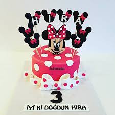 Iyi Ki Dogdun Hira Daydreamscakes Daydreamscakes Minniemousecake Minniemousepasta Minniemousetorte Kakaokek Kakaoteig Cileklipasta Erdbeertorte S