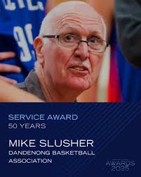Congratulations to Mike Slusher from Dandenong Basketball Association for  50 Years Service Award!🏆 #BVAwards2025