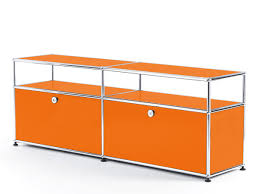 Modular sustainable and timeless furniture. Usm Haller Tv Board With Extension Pure Orange Ral 2004 By Fritz Haller Paul Scharer Designer Furniture By Smow Com