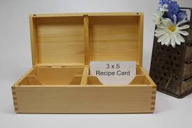 Recipe Box 3 X 5 Cards Double Row Made Of Port Orford Cedar Rc71110p Recipe Card Boxes Recipe Box Wooden Recipe Box