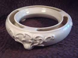 White Ceramic Pansy Ring 6 Goebel W Germany Posy Bowl Vase Flower Frog Hummel Goebel Hummel Figurines Flower Vases Traditional Vases