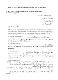 Berikut ini beberapa firman allah swt tentang ayat al quran berkaitan dengan ilmu, antara lain : Ayat Ayat Al Qur An Dan Hadist Tentang Pendidikan Kuro Ari Academia Edu