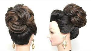 Easy and beautiful diy low bun hairstyle. Wedding High Bun Hairstyle New Bridal Updo For Long Hair Tutorial Youtube