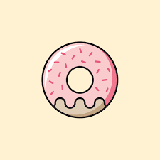 Cute Pink Donut Icon On Yellow Sticker By Ennbe In 2021 Doodle Drawings Illustration Design Kawaii Wallpaper