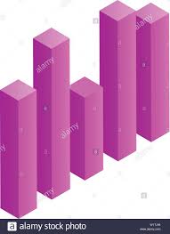 Column Chart Icon Isometric Style Stock Vector Art