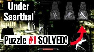 Under Saarthal Pillar Puzzle 1 Skyrim Remastered Youtube