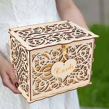 Choose a fabulous wrapping paper to coordinate with your gift giving event. Diy Wedding Gift Card Box Wooden Money Box With Lock Beautiful Wedding Decoration Supplies For Birthday Party New 30x24x21cm Wedding Card Boxes Aliexpress