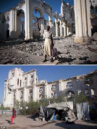 Satellite photos of haiti before and after the earthquake. Port Au Prince 5 Years Later Ap Revisits Sites Devastated By Haiti Earthquake Daily Mail Online