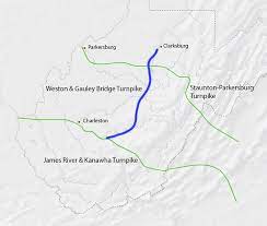 West Virginia Turnpike Map E-Wv | Weston & Gauley Bridge Turnpike