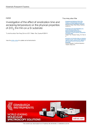 Investigation of the effect of anodization time and annealing temperature  on the physical properties of ZrO2 thin film on a Si s