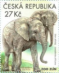 Ceska Republika Tschechien 2018 Naturschutz Zoologische Garten Elephant African Bush Elephant Stamp