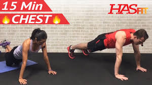 15 min chest workout at home hasfit