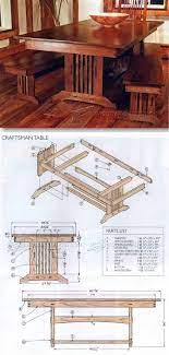 Craftsman style (sometimes called mission style) was born in the late 18th century as a direct response to the industrial revolution. Craftsman Style Dining Table Plans Furniture Plans And Projects Woodarchivist Com Wooden Crafts Diy Diy Farmhouse Table Plans Wooden Diy