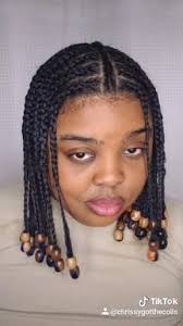 2 Layer Short Tribal Braids With Beads Video In 2020 Braids With Beads Hair Twist Styles Braids Hairstyles Pictures