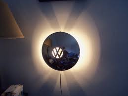 Early Vw Smoothie Hubcap Wall Sconce Lamp Wall Lamp Design Wall Lamp Car Part Furniture