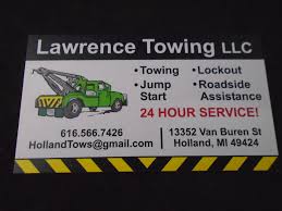 Cannot be combined with other offers. Lawrence Towing Holland Mi