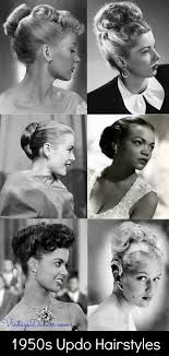 To achieve the '50s bouffant hairstyle, hair was set in large mesh rollers or empty juice cans, air dried and backcombed/ teased to create height on the top and sides. 1950s Updo Hairstyles For Long Hair Evening Styles 1950s Hairstyles For Long Hair 1950s Hairstyles Long Hair Styles