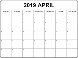 Print April 2019 Calendar Pdf Blank Calendar Pages Calendar Printables Printable Calendar Template