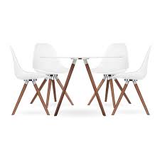Es ist zeit für ein neues projekt: Moda Cd2 Esstisch Set 1 Runder Tisch 4 Stuhle Weiss 110cm Cult De