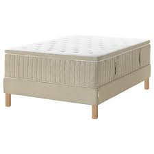 Ikea Espevar Bed Combination Hidrasund Firm Tistedal Natural Easy To Get In And Out Of Bed Because The Mattress B In 2020 Bed Base Frame Divan Bed Mattress Bases