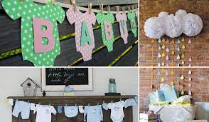 Baby shower table decorations diaper cakes baby shower cookies baby shower cake toppers baby shower balloons baby shower banners baby shower signs baby shower favors. 22 Cute Low Cost Diy Decorating Ideas For Baby Shower Party Amazing Diy Interior Home Design
