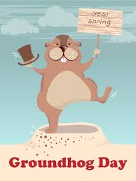 Pennsylvania's most famous groundhog did not see his shadow on saturday, predicting an early spring this year. Yes Spring Groundhog Day Card Birthday Greeting Cards By Davia
