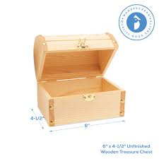 Fujian guangze county harvest season crafts co., ltd. Pack Of 2 Wood Treasure Chest Box 6 Inches By 4 1 2 Inches By Woodpeckers Unfinished Wooden Treasure Box Home Bedroom Furniture Urbytus Com