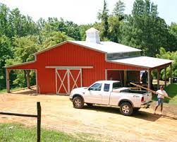 42x31x11 8 Carolina Carports Vertical Roof Carolina Barn With Both Sides Closed Metal Farm Buildings Barn Storage Steel Barns