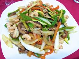 Verduras Chinas Con Gambas Cocina China Comida China Casera Comida China Comida