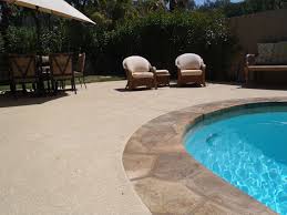 Pool Deck Spray Finish With Stamped Overlay Coping Cool Deck Decks Around Pools Pool Patio