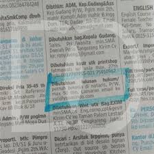 Membantu orang yang tertimpa musibah 3. Iklan Baris Kompas Contoh 2 Agency Iklan Resmi 0822 9900 8066