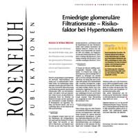Erniedrigte Glomerulare Filtrationsrate Risikofaktor Bei Hypertonikern Rosenfluh Ch