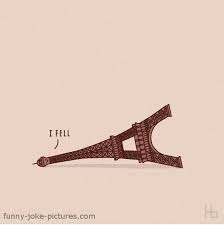 Paris Eiffel Tower I Fell Cartoon Silly Bunt Eiffel tower in paris, france. paris eiffel tower i fell cartoon