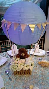 Decorative hot air balloon are great talking points; 19 Paper Lantern Decor Ideas For Baby Showers Shelterness