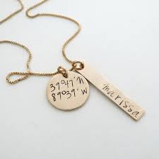 Delivery to any area in south africa just r59. Personalized Gold Necklace With Longitude And Latitude Gold Bar Fashion Coordinates Jewelry Gps Location Personalized Jewelry