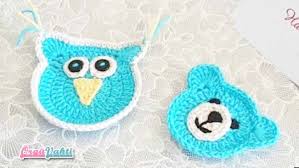 Bebek Yelekleri Icin Baykus Figuru Yapilisi Anlatimli Turkce Videolu Orguvakti Baykus Tig Desenleri Stuffed Animals