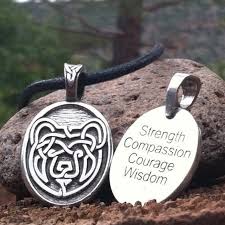 Bear Celtic Strength Pewter Necklace Celtic Bear Celtic Bear Necklace