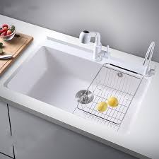 Maybe you would like to learn more about one of these? Boven Counter Spoelbakken Wit Quartz Steen Wastafel Met Kraan Gootsteen Mand Keuken Enkele Kom Onderbouw Kitchen Sinks Aliexpress