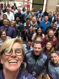 A selfie with Chief Customer Officer & SVP of HR & Corporate Affairs,  Debbie Dennis, to kick off our annual campaign with United Way?! We think  yes! This week, Oncor employees celebrated