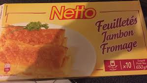 Sur la partie centrale de la. Feuilletes Jambon Fromage Netto 650 G 10 X 65g