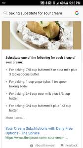 Substitutes For Sour Cream Baking Substitutes Sour Cream Substitute Food