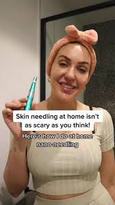Skin needling at home isn't as scary as you might think…#nanoneedling  #beautytreatments ##skintok#selfcare #skincare #facial #beautytutorial