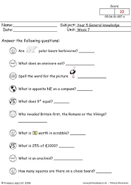 If you spend enough time online, you would have come across plenty of quizzes that promise to test the extent of your general knowledge. Year 5 Printable Resources Free Worksheets For Kids Primaryleap Co Uk