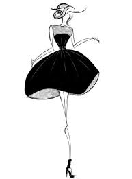 Dress Sketch Tumblr Dress Sketches Fashion Illustration Sketches Girls With Black Hair