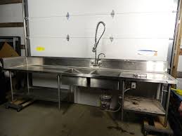 large double stainless prep sink with